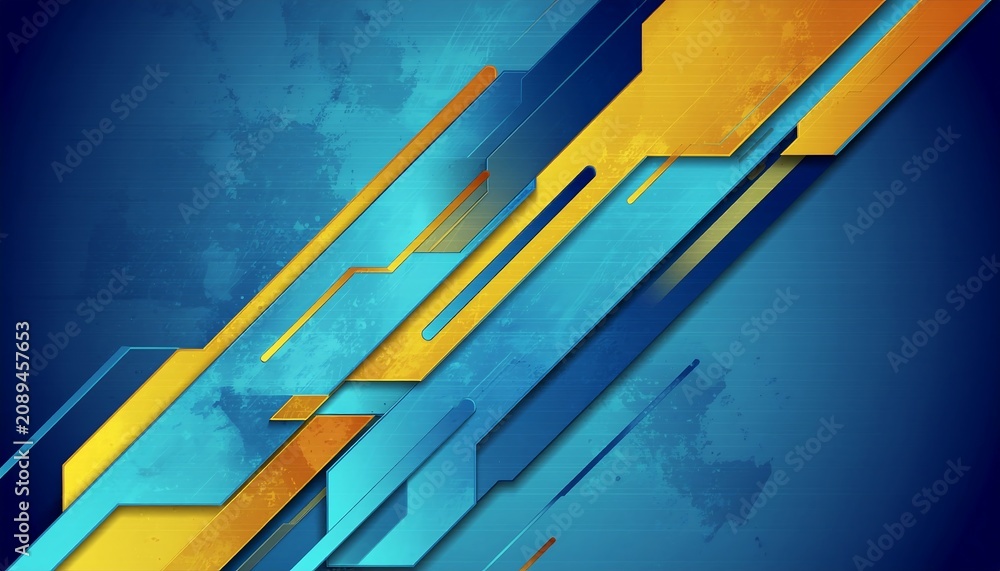 Fototapeta premium Abstract Technology Background with Geometric Shapes.