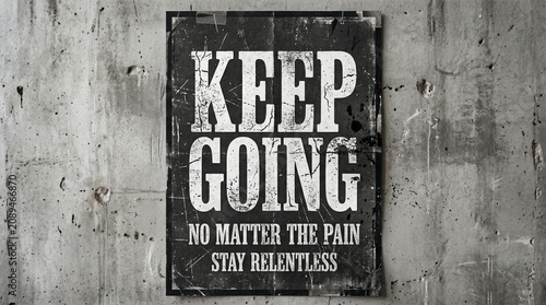 Motivational poster with 