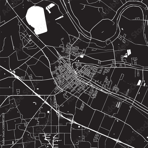 Obraz na płótnie New Iberia Louisiana city map vector illustration