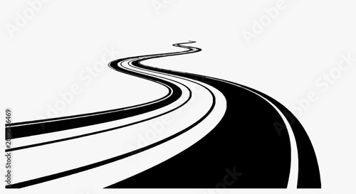 Slika na platnu Curving Highway Pathway.