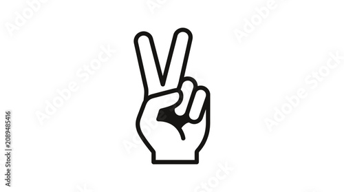 Peace Sign Hand Gesture Icon