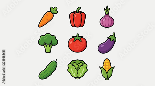 Slika na platnu Assorted fresh vegetables collection