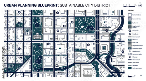 Canvastavla Sustainable City District Blueprint: Urban Planning and Green Architecture