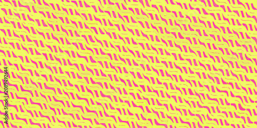 Obraz na plátně Wavy line pattern with pink and yellow coloration