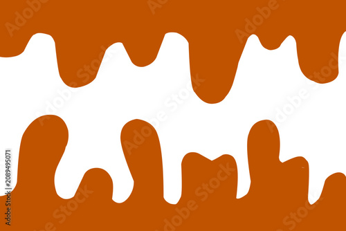 Brown Liquid Drips or Melted Chocolate Texture Background