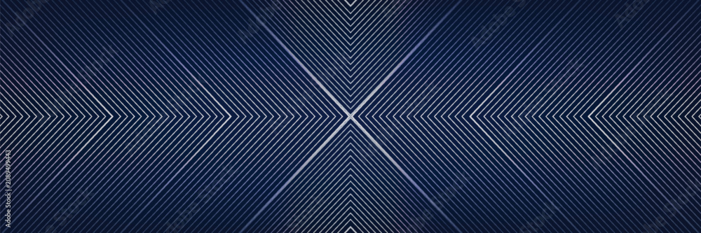 Obraz premium Abstract geometric background with symmetrical linear patterns and dark luxury aesthetic. Modern vector design suitable for technology, corporate branding, presentations and premium templates.