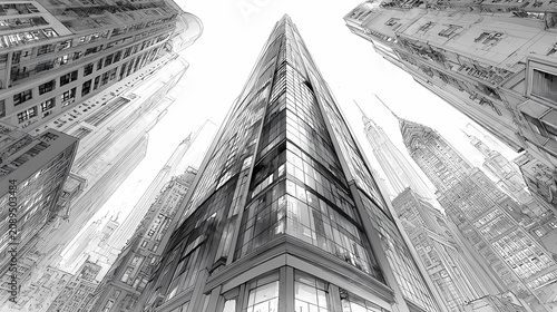 Crisp Charcoal Building Sketch Classical Facade Detail