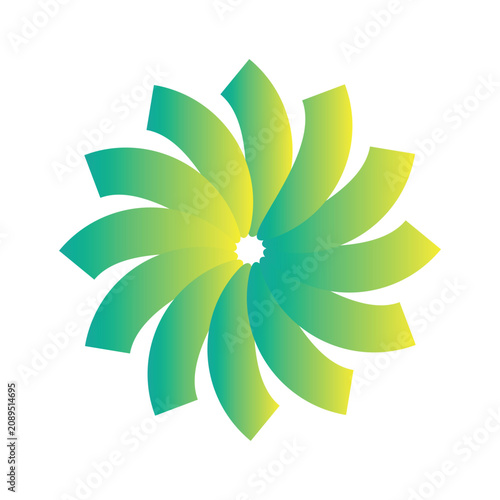 Vector illustration of a yellow flower