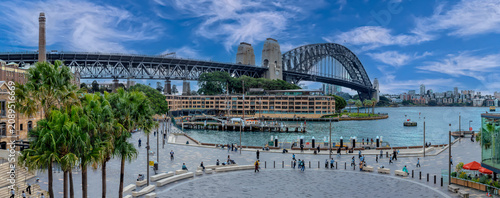 7 July 2026 View Sydney Harbour Bridge and  Park Hyatt Hotel photo taken from Circular Quay in Sydney NSW Australia