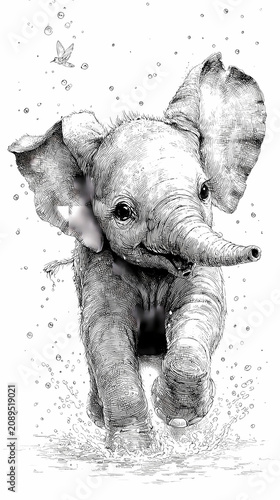 Intricate Wildlife Pencil Drawing Detailed Fur Texture