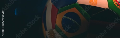 Rotating Soccer Ball with World Flags Focused on France