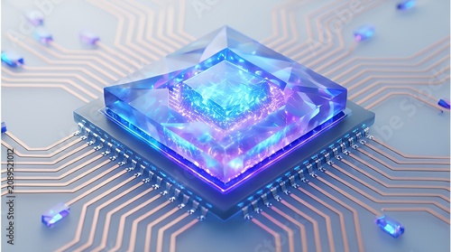 Quantum Spark: Illuminated Microchip with Neural Circuit Design