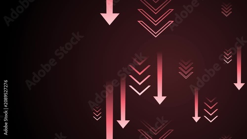 Abstract background with multiple downward arrows modern minimal design animation