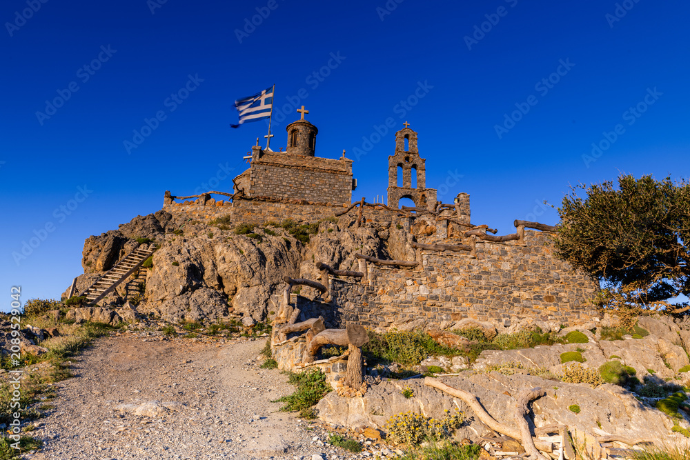Fototapeta premium Crete Religious Landmark at Sunrise