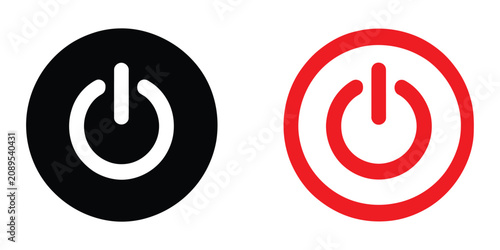 Obraz na płótnie Shutdown Icon Featuring Power Button Symbol for Power Off Restart System Control