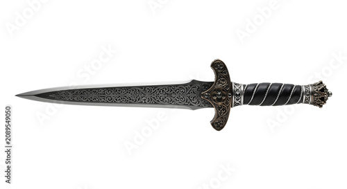 Принти на полотні Ornate gothic dagger with engraved blade