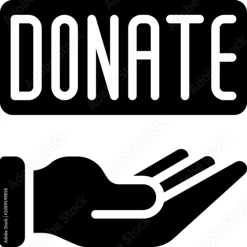 Obraz na plátně donate glyph icon