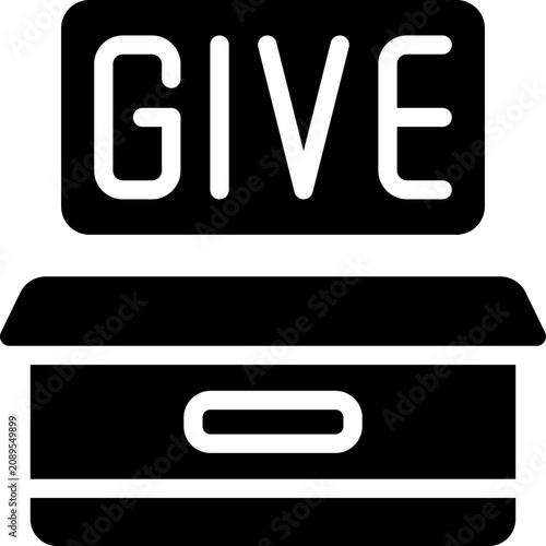 Obraz na plátně give glyph icon