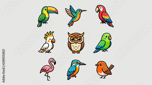Photos Collection of cartoon style birds
