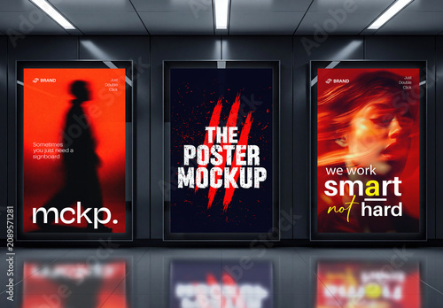 Movie Poster Mockup for Indoor