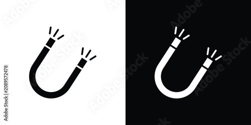 Foto Magnet icon outline symbols series. EPS10