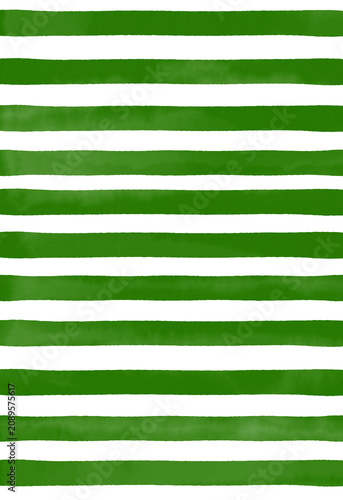 リーフグリーン 水彩ボーダー 縦長 背景透過PNG / Leaf Green Vertical Watercolor Border Isolated PNG