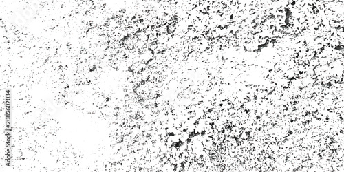 Fotografie Black and white Dust overlay distress grungy effect paint, dirt overlay or screen effect white dust and scratches on a black background