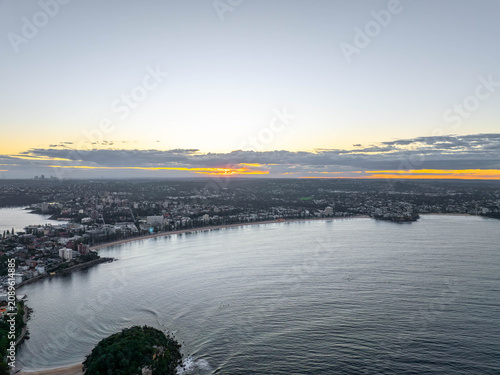 Canvas Print Sydney Manly Beach Sunset, Australia