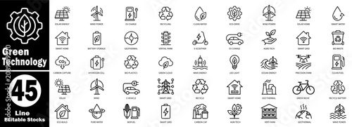 Foto Green Technology line icons
