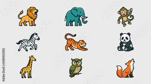 Photography Collection of diverse wild animals