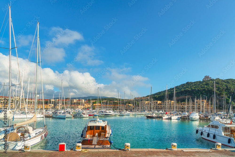 Obraz premium Boats and Yachts Moored in Punta Ala Marina, Tuscany