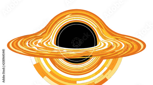 Black hole accretion disk with intense gravitational light distortion