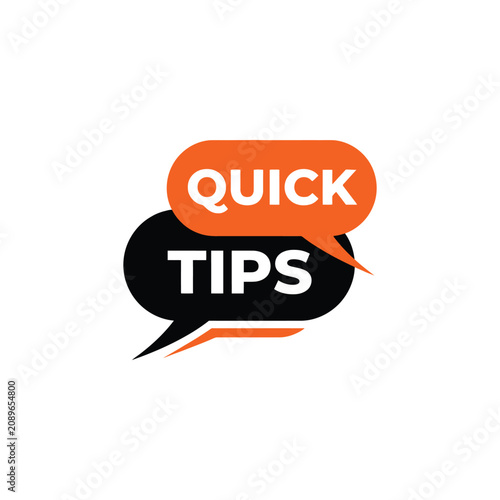 Graphic designers provide quick tips using speech bubbles with text.