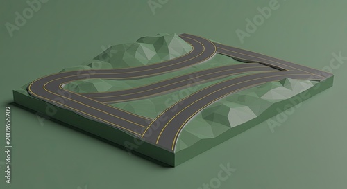 Model of a road system infrastructure.