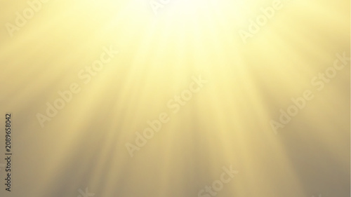 Canvas Print Soft golden sun rays overlay radiating from top center for aesthetic website hea