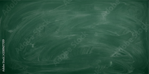 Φωτογραφία Green chalkboard with chalk smudges during school day Vector Illustration
