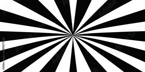 Cuadro en lienzo Radial Burst Background with Black and White Stripes during Bright Daytime