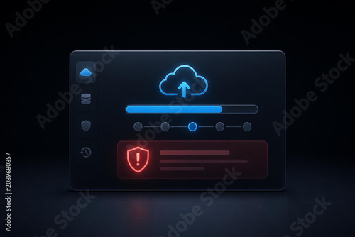 cloud backup recovery status screen warning about ransomware risk