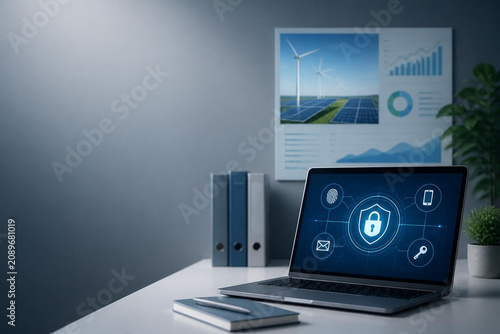 multi factor authentication concept protecting encrypted business data