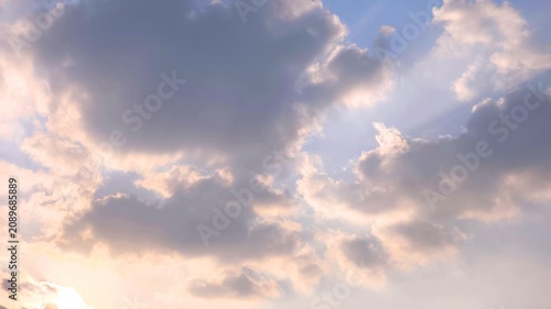 Dramatic Clouds with Sunlight Timelapse 4K