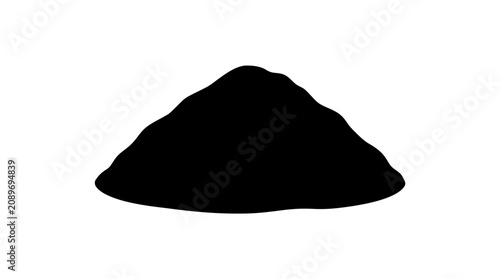 Black silhouette of a heap or pile isolated on white background
