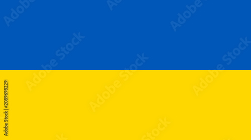 Obraz na plátně National flag of Ukraine, a horizontal bicolour of blue and yellow vector