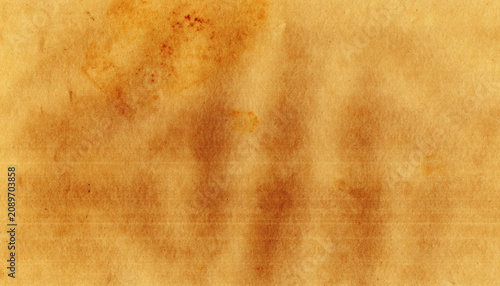 Canvastavla Aged paper texture in ochre and brown tones with stains, wear and a vintage look