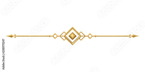 Elegant Gold Geometric Divider Ornament