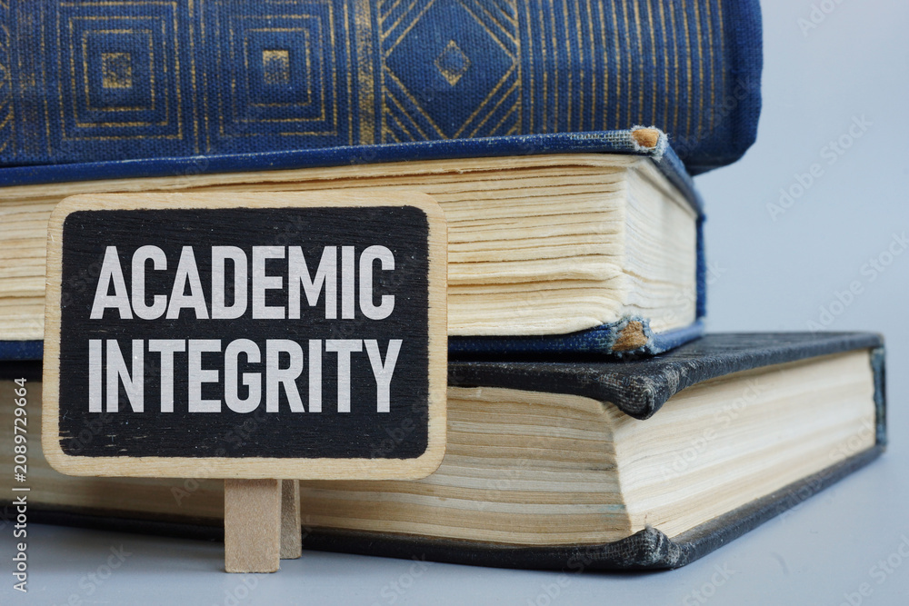 Fototapeta premium Academic Integrity Concept for Ethical Learning, Honest Scholarship, Plagiarism Prevention, Responsible Research, Original Work, Student Ethics, Educational Standards, and Trust in Higher Education