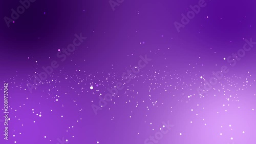Soft purple and violet gradient abstract background with glowing white glitter particles and bokeh lights creating a magical dreamy luxury texture for celebration design backdrops