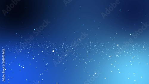 Abstract blue background with glowing bokeh light particles and deep gradient shadows suitable for digital wallpaper backdrop or overlay design