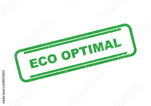 Obraz na plátně Green eco optimal rubber stamp style text sign