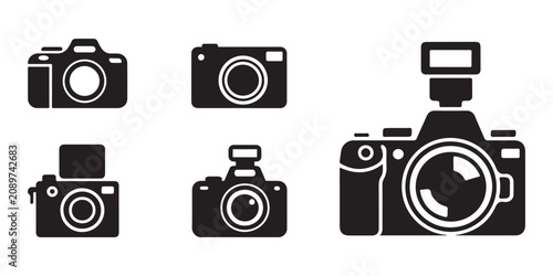 Foto Camera silhouette icon vector collection