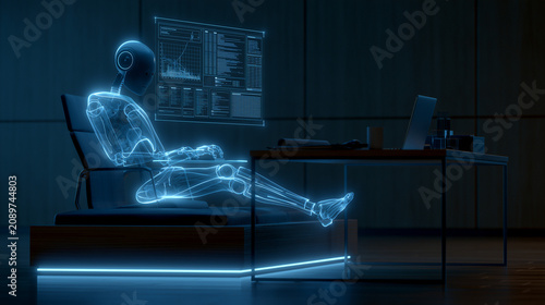 Minimal Holographic Robot Assistant Projecting Digital Information
